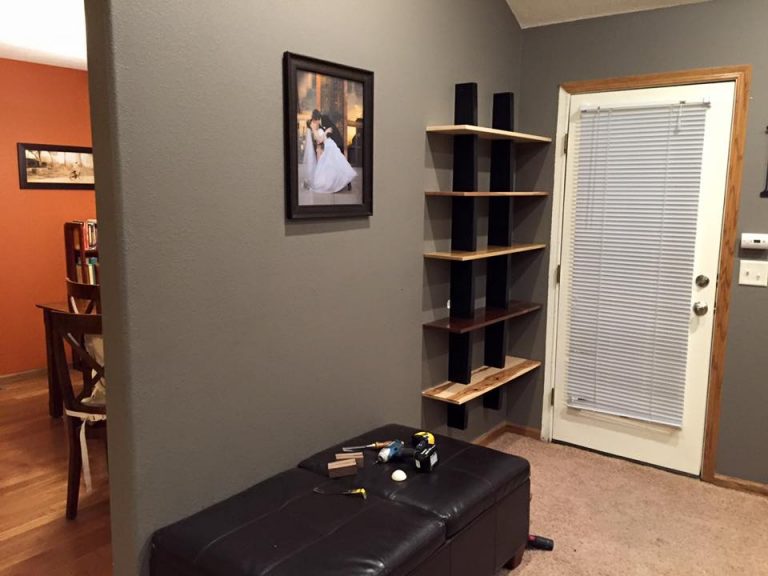 Open Shelving for Unused Space Behind Door Keith's Test Garage