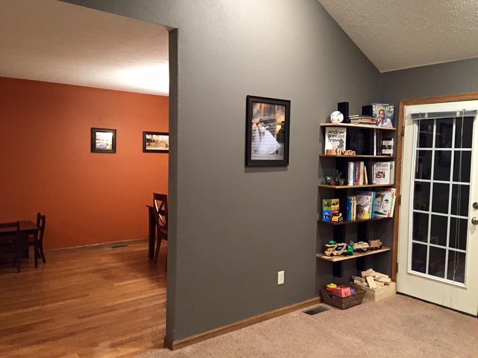 Open Shelving for Unused Space Behind Door Keith's Test Garage
